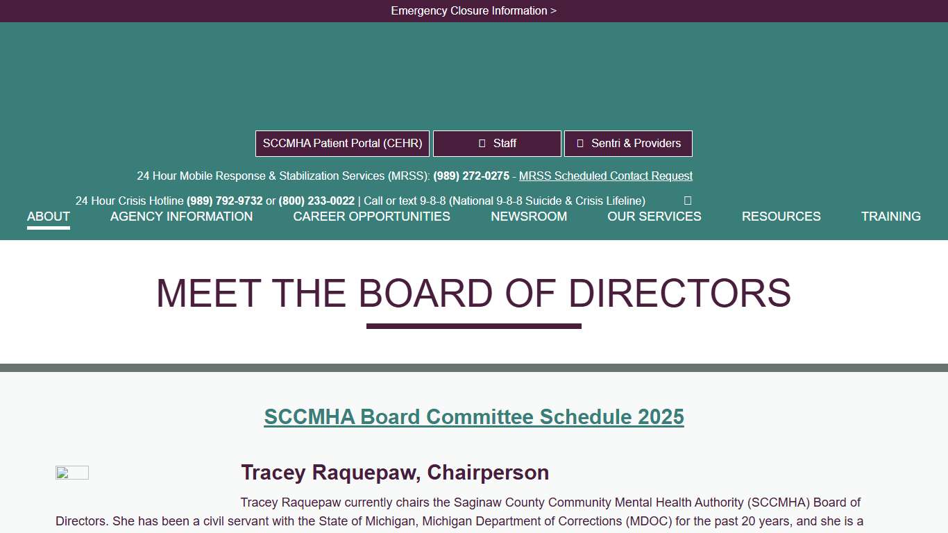 Meet the Board of Directors SCCMHA
